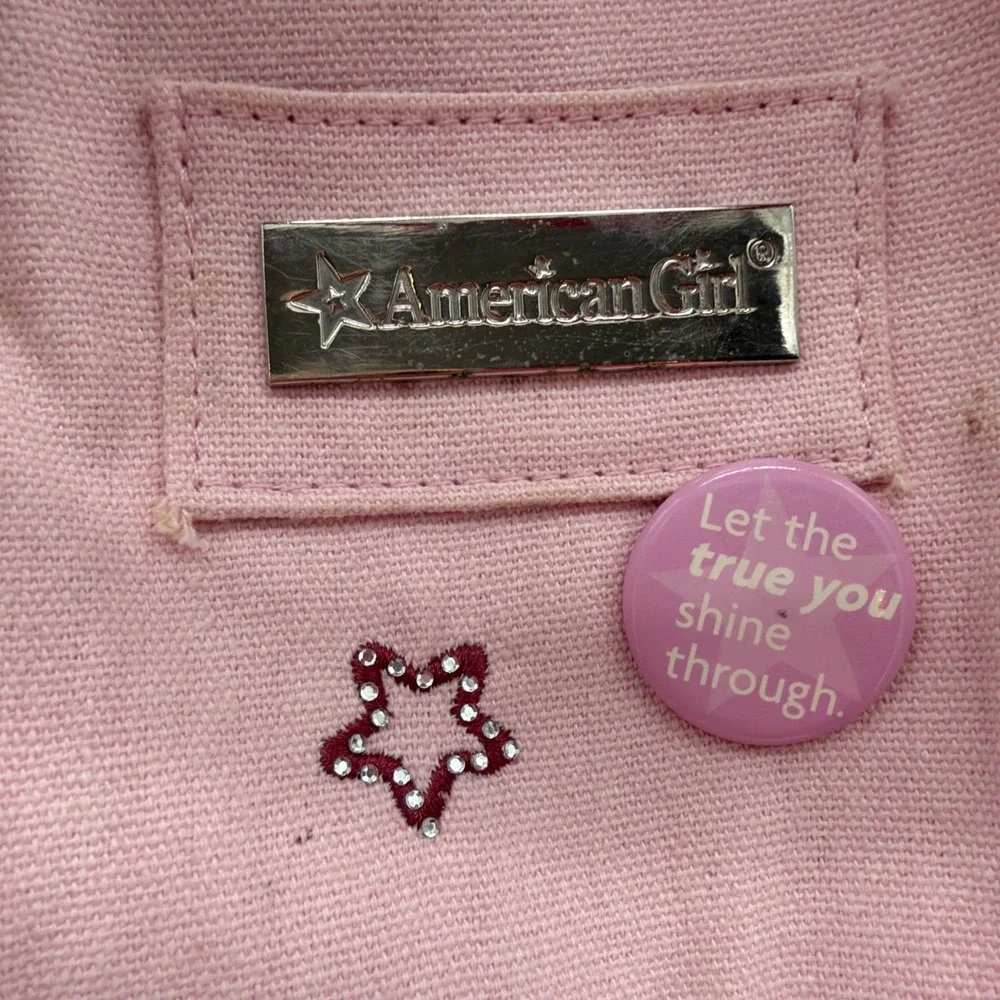 American Girl Pink And Red Weekend Duffle Bag Gym Bag Travel Tote With Pin